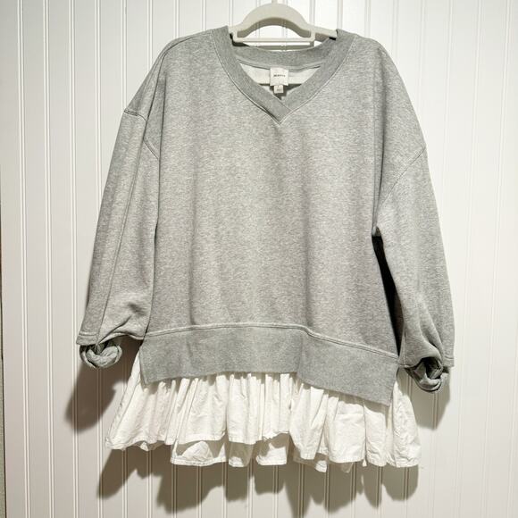 Anthropologie Maeve V Neck Twofer Knit Pullover Size Large - Picture 2 of 7